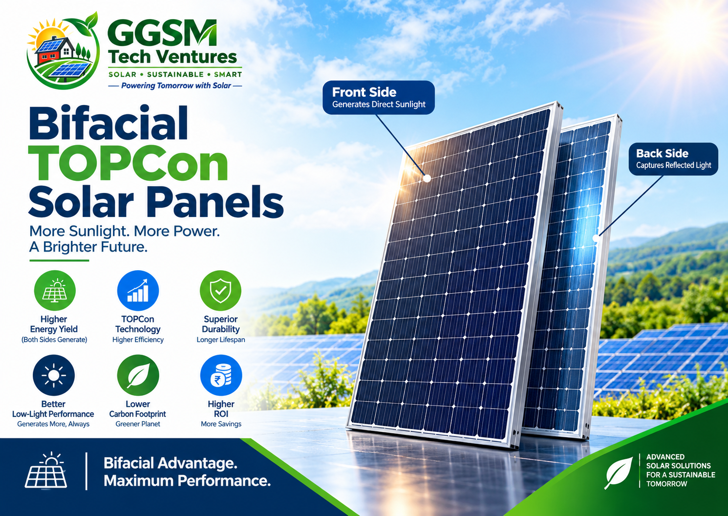 Bifacial TOPCon Solar Panels