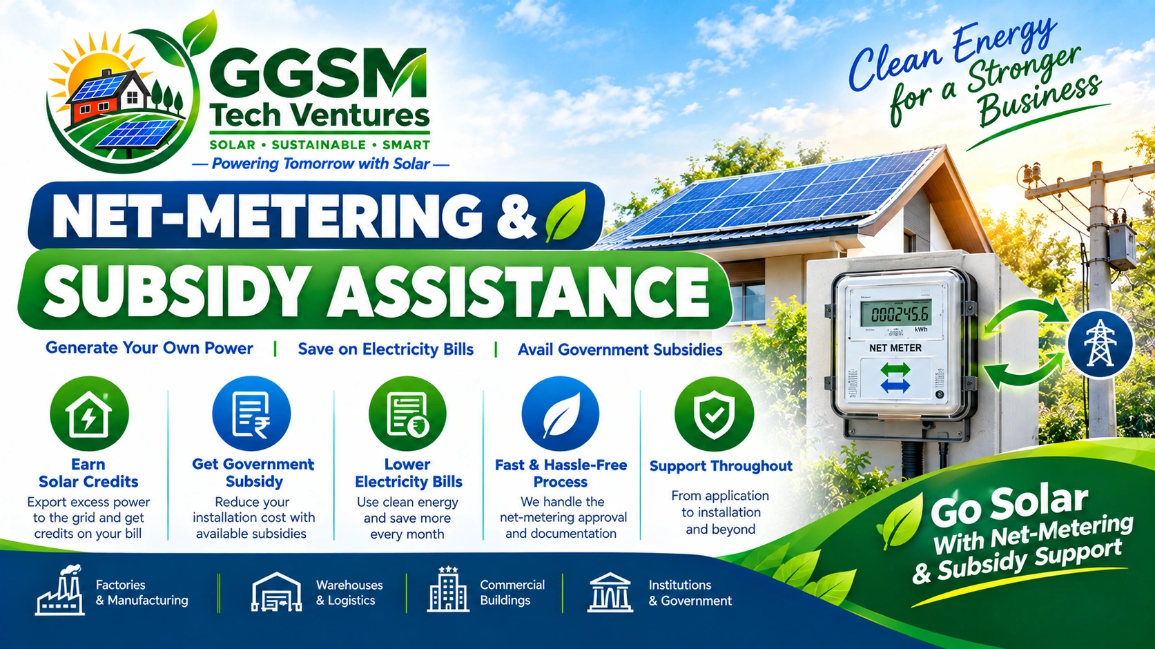 Net-metering & subsidy assistance